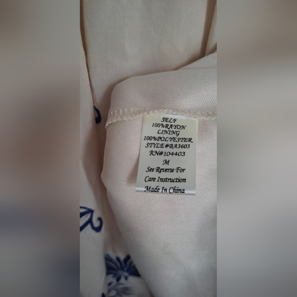 Free people blu pepper tan minidress embroidered detailing size medium boho - Picture 4 of 6